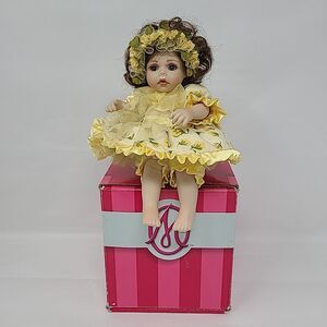 Marie Osmond Tiny Tot Porcelain Doll “Yellow Rose Of Texas Rose Bud”
